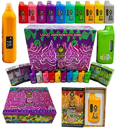 Resin Byw yn erbyn Diemwntau Hylif: Canllaw i Vapes Packman Dilys
