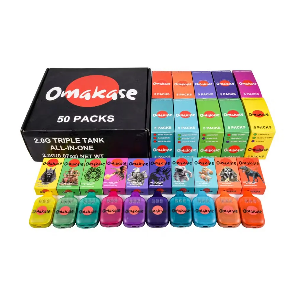 Omakase 2g Gwag Gyda Sgrîn Tafladwy Vape Pen