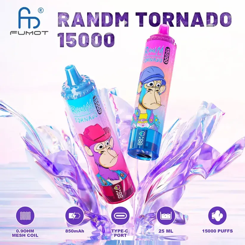 Vape tafladwy Fumot 15000 Tornado